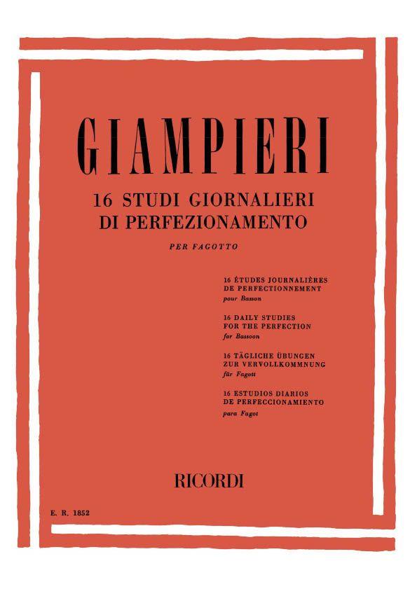 16 Studi Giornalieri Di Perfezionamento - pro fagot